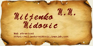 Miljenko Midović vizit kartica